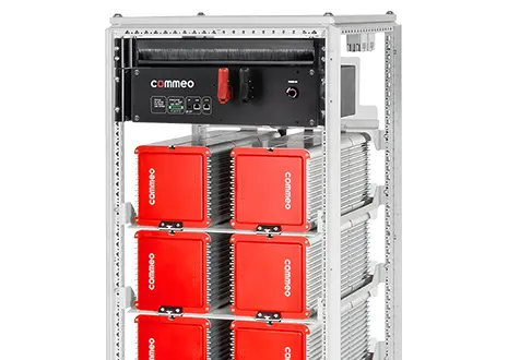 The picture shows a battery storage system.