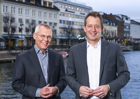 The picture shows the managing directors of Arendals Fossekompani.