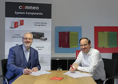 The picture shows the managing director of Commeo and ConverterTec.